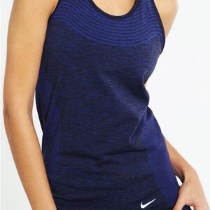 Nike Women's Navy and Black Tank Top